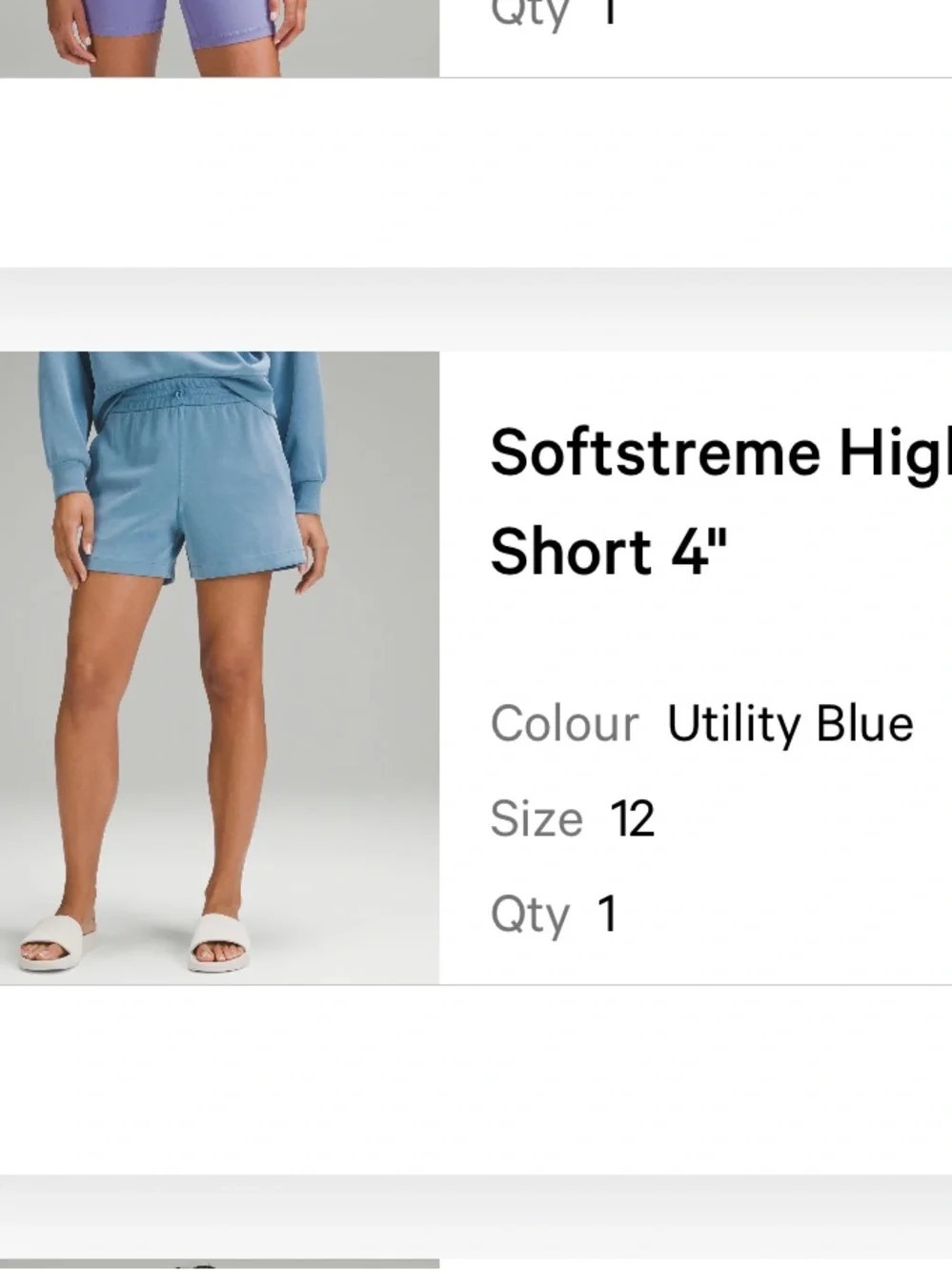 Lululemon Softstreme High Rise Short 4”